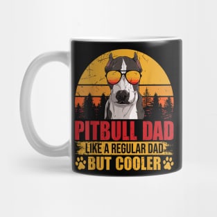 Pitbull Dad Like A Regular Dad But Cooler Vintage Mug